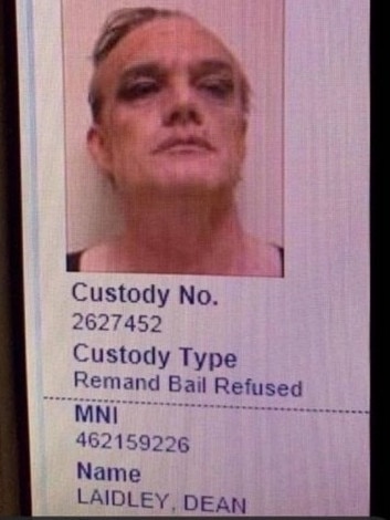 Laidley’s mug shot.