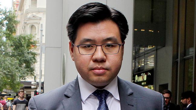 20 March 2017:  Race Discrimination Commissioner Dr Tim Soutphommasane leaving the Australian Human Rights Commission offices in Sydney on Monday. Hollie Adams/The Australian