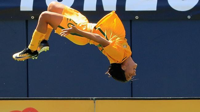 Sam Kerr was the hero as the Matildas walloped Japan.