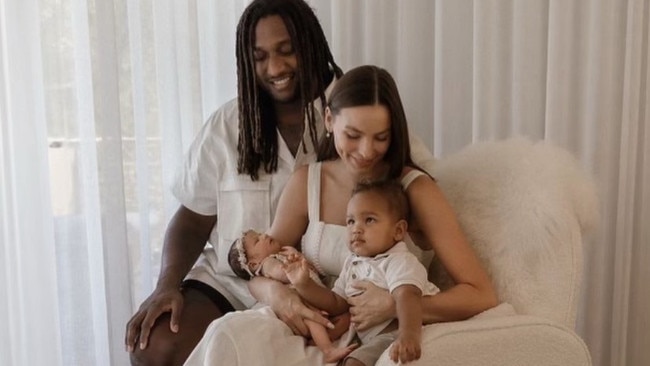 Nic Naitanui and his adorable family. Photo: Instagram, @brittanybown.