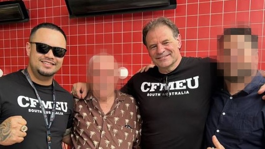 Former CFMEU South Australia boss, Marcus Pare with John Sekta  Picture: Instagram