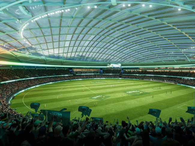 Picture of the proposed Macquarie Point stadium, home of the Tasmanian Devils.