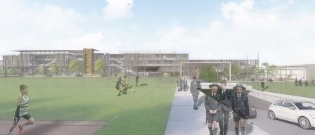 Artist impressions of the $115 million redevelopment of Trinity Grammar School in Sydney's inner west.