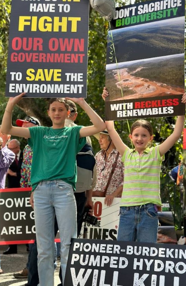 Protesters outside Parliament House in Brisbane. Picture: Mohammad Alfares