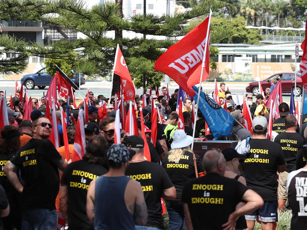 CFMEU rallies have become more common.