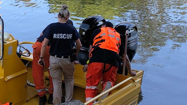 RIVER ARREST: Police rescue were called to assist with the arrest of man, 33, who tried to evade officers by jumping in the Wilson River, Lismore. File Photo: Alison Paterson