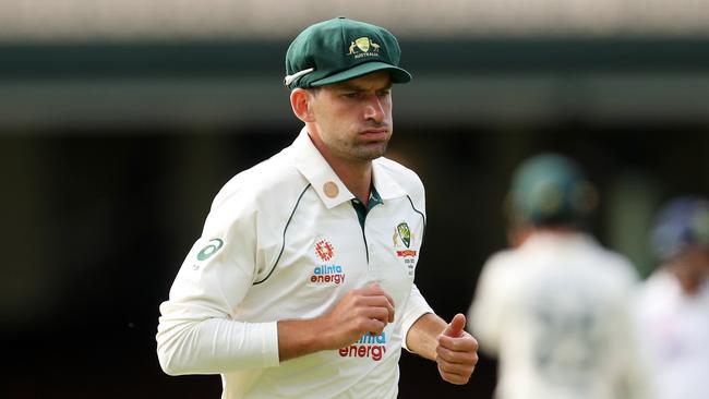 Under-pressure Joe Burns of Australia A fields during Day Two of the tour match against India at Sydney Cricket Ground. Picture: Brendon Thorne/Getty Images