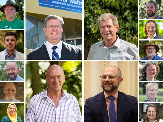 Candidates at Queensland state election for Toowoomba North, Toowoomba South, Condamine and Lockyer.