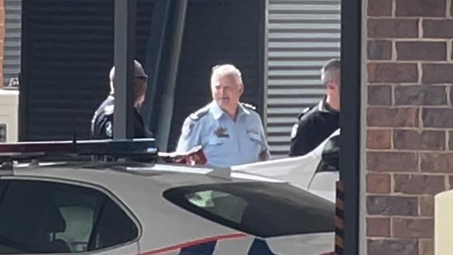 Chief Superintendent Craig Hanlon arriving at Coomera station on Wednesday morning. Picture: Charlton Hart