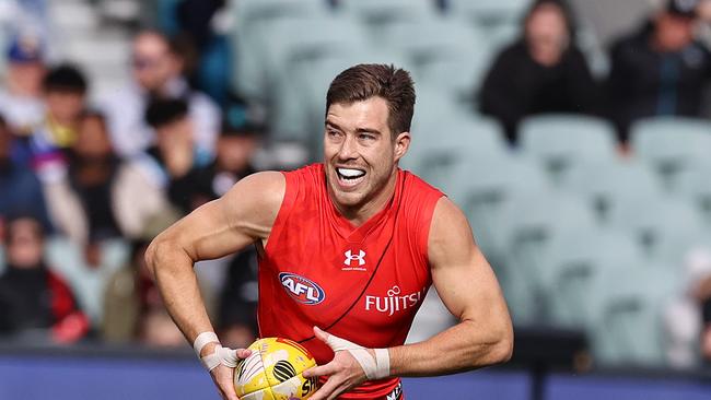 Zach Merrett is in danger of missing Anazac Day. Picture: Michael Klein