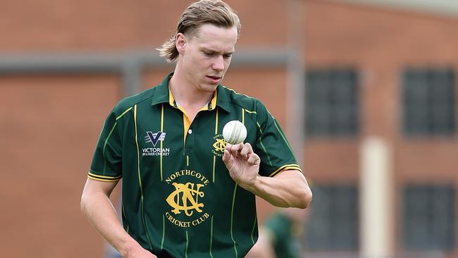 Michael Edwards in action for Northcote. Picture: Steve Tanner