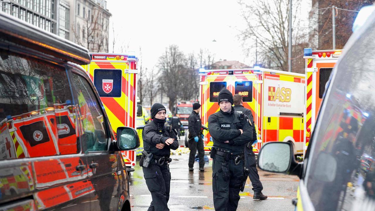 Police work at the scene where a car drove into a crowd in the southern German city of Munich. Photo by Michaela STACHE / AFP