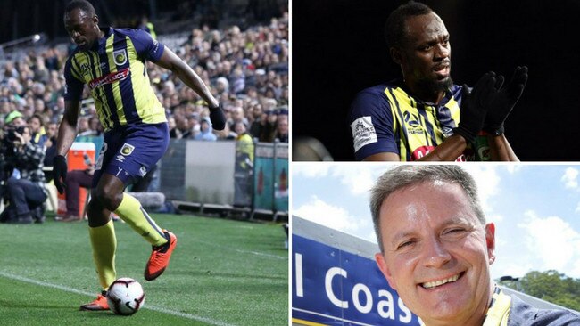 Usain Bolt has put the spotlight on the Central Coast Mariners and millionaire owner Mike Charlesworth