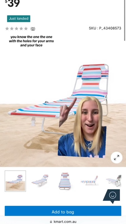 Kmart brings back it's viral sun lounger with face hole