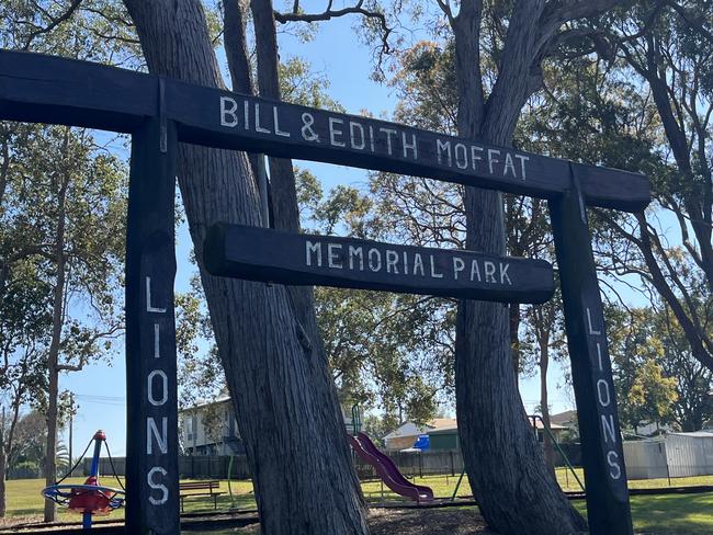 William and Edith Moffat Memorial Park in Maryborough, not far from where the August 18, 2022 shooting took place.