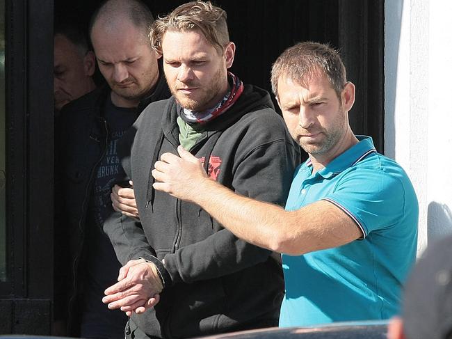 Jock Palfreeman being led from Sofia Central Prison in Bulgaria. Picture: News 360