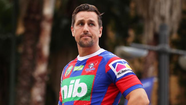 Mitchell Pearce of the Knights looks on during the 2018 NRL season launch.