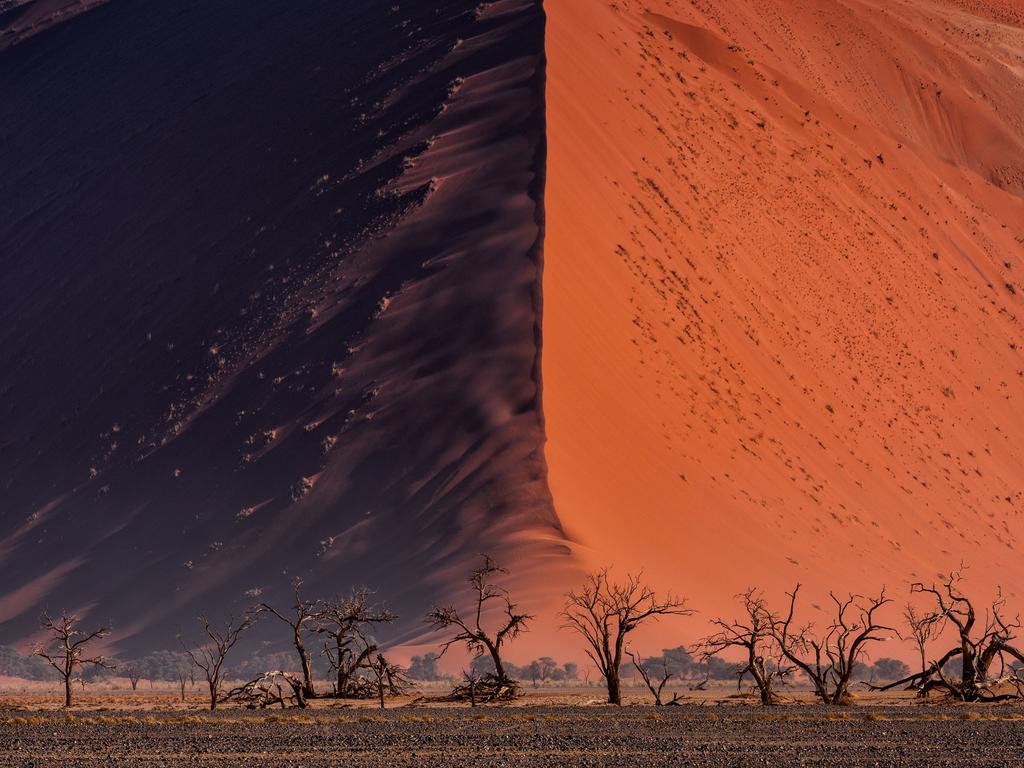 Image Name: The Great wall of Namib Photographer Name: Paranyu Pithayarungsarit Year: 2018 Image Description: The great landscape of large sand dune in Namib desert, Namibia. This shot was taken in the morning as the sun shone to one side of the dune while another side was still in shadow. The Namib desert is the oldest desert in the world where the sand sediment were deposited in the same area since 55-80 million years ago. Copyright: Paranyu Pithayarungsarit, Thailand, Shortlist, Open Landscape  Nature and Winner, Thailand National Award. Picture: Sony World Photography Awards/ Paranyu Pithayarungsarit