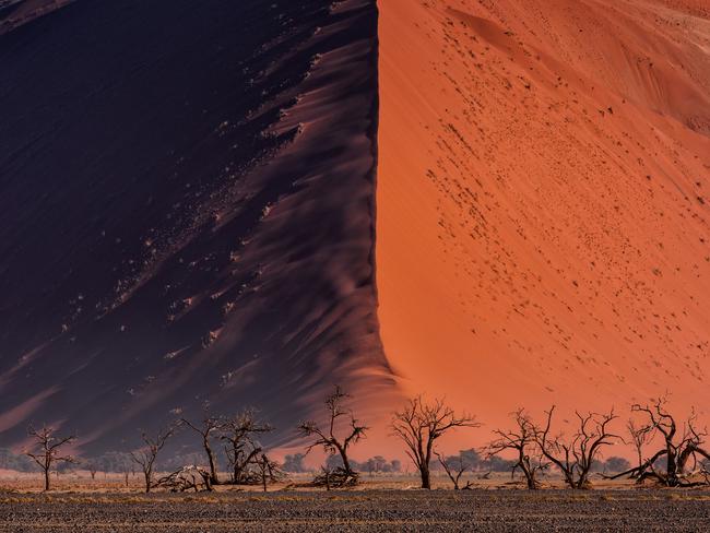 Image Name: The Great wall of Namib Photographer Name: Paranyu Pithayarungsarit Year: 2018 Image Description: The great landscape of large sand dune in Namib desert, Namibia. This shot was taken in the morning as the sun shone to one side of the dune while another side was still in shadow. The Namib desert is the oldest desert in the world where the sand sediment were deposited in the same area since 55-80 million years ago. Copyright: Paranyu Pithayarungsarit, Thailand, Shortlist, Open Landscape  Nature and Winner, Thailand National Award. Picture: Sony World Photography Awards/ Paranyu Pithayarungsarit