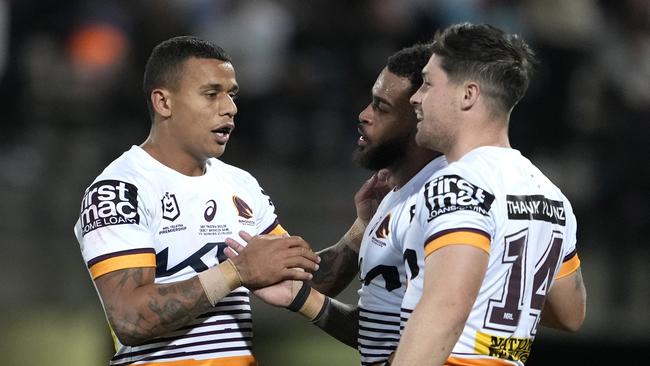 Tristan Sailor starred in his Broncos debut, as Brisbane survived a late scare to avoid a third straight loss. Picture: NRL Imagery.