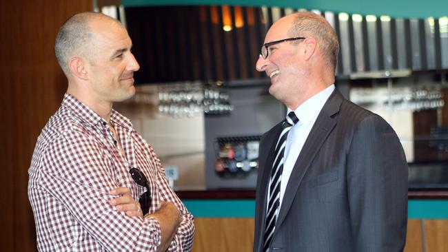 David Koch has been appointed the new Chairman for the Port Adelaide Power Football Club. He is pictured at Alberton Oval with Warren Tredrea.