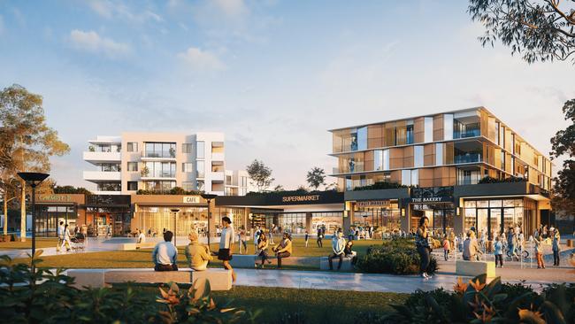 Artists impressions West Schofields Town Centre.