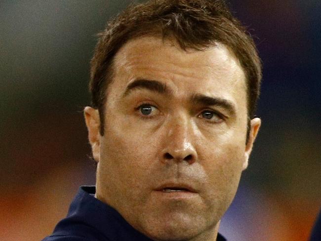 MELBOURNE, VICTORIA - JULY 08:  Kangaroos head coach Brad Scott  is seen during the round 16 AFL match between the North Melbourne Kangaroos and the Gold Coast Titans at Etihad Stadium on July 8, 2018 in Melbourne, Australia.  (Photo by Daniel Pockett/AFL Media/Getty Images)