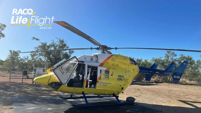 The Mount Isa RACQ LifeFlight Rescue helicopter.