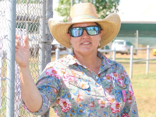 Alison Haines enjoying day two of the Royal Darwin Show. Picture: Glenn Campbell