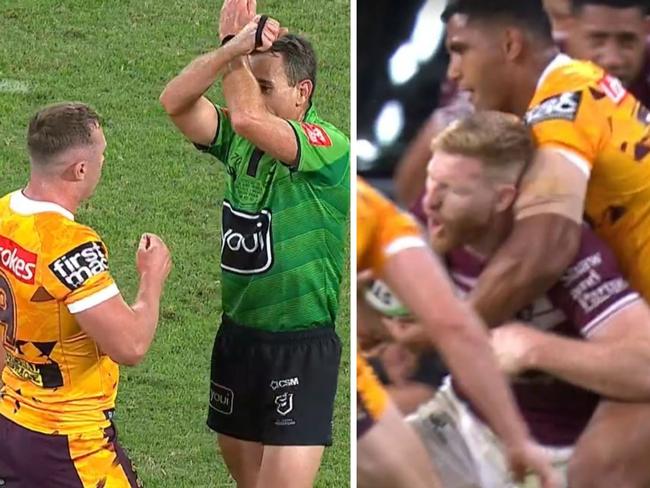 Referee Gerard Sutton put Tevita Pangai on report.