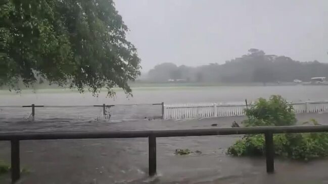 Caloundra Cricket Club under water