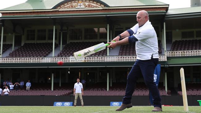 Former Australian coach Darren Lehmann at the Fox Cricket launch. Pic: Brett Costello