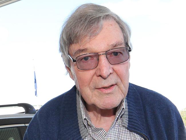 George Pell is pictured after leaving the Carmelite Monastery in Kew, Melbourne, on Wednesday, April 8, 2020. Pell was released from Barwon prison on Tuesday, April 7, 2020 after the High Court of Australia overturned his conviction of child sexual abuse. Picture: David Geraghty