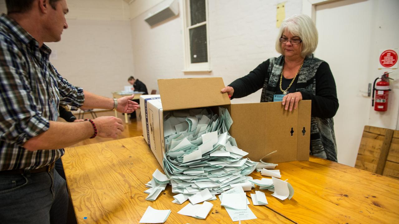 Tasmanian Electoral Commission continued to count votes on Thursday. Picture: Tasmanian Electoral Commission.