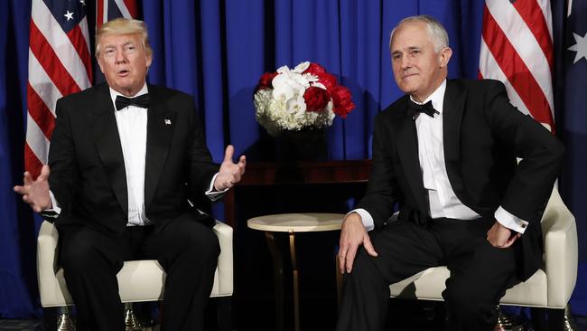 President Donald Trump’s first meeting with Malcolm Turnbull.