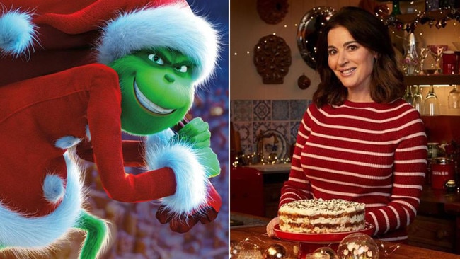 Art for Angela Mollard column. The Christmas Grinch, and Nigella Lawson. Pictures: Supplied