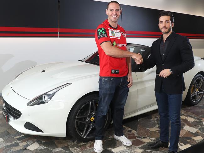 Win the Perfect 8 $300,000 jackpot and you could be shaking Gianpaolo Graziani’s hand as you drive your Ferrari off the lot at the Scuderia Graziani. Picture: Brett Costello