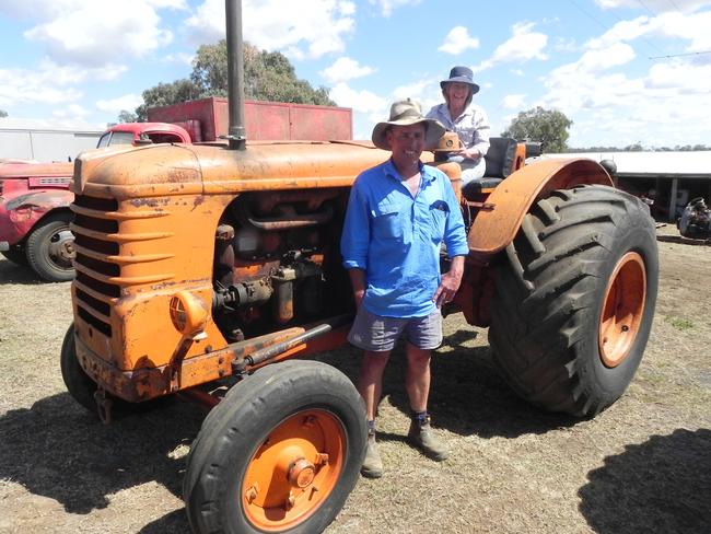 Fiat 80R with Trent Twidale(son in law) and Laurel Cornford (Owner). Clearing sale at Laurel Cornford's this weekend.