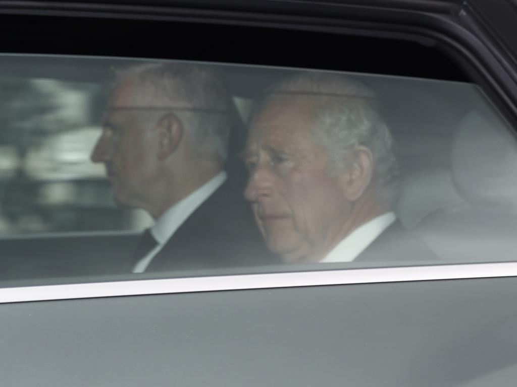 King Charles III leaves the Balmoral estate as they return to London following the death of Queen Elizabeth II, on September 9, 2022 in Aberdeen, United Kingdom. Picture: Jeff J Mitchell/Getty Images.