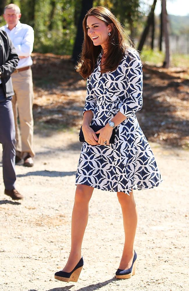 Royals in Sydney DVF dress worn by Kate Middleton in Blue Mountains sells out in minutes Herald Sun