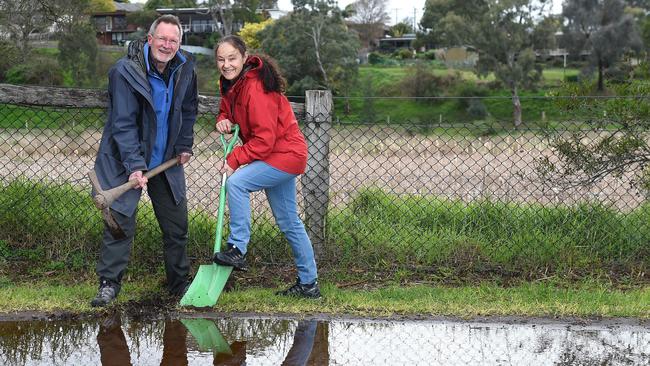 Rob and Christine Granter took it upon themselves to fix up a walking track they said had been forgotten by the council. Picture: Josie Hayden