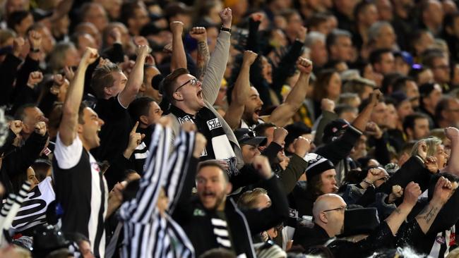 Much has been made of the Pies’ exclusive reserved seats at the MCG. Picture: Alex Coppel