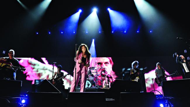 Teen spirit: performing with Nirvana at the Rock & Roll Hall of Fame ceremony.