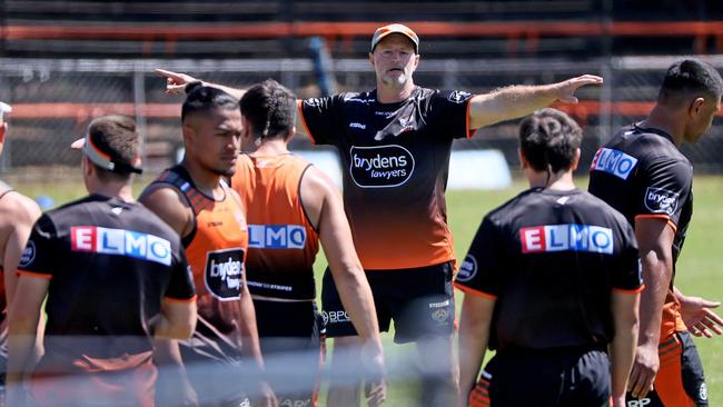 Wests Tigers training at Leichardt Oval. Photo: Toby Zerna