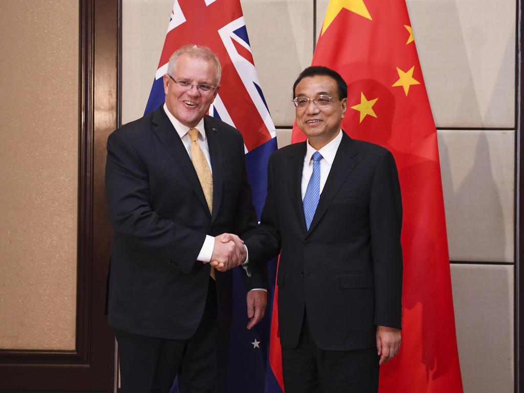 Australia and China have had an increasingly tense relationship since the outbreak of Covid-19. Picture: AAP Image/Lukas Coch