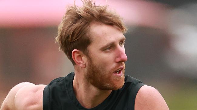 Dyson Heppell is no guarantee of playing again in red and black after announcing he would retire at the season’s end. Picture: Kelly Defina / Getty Images