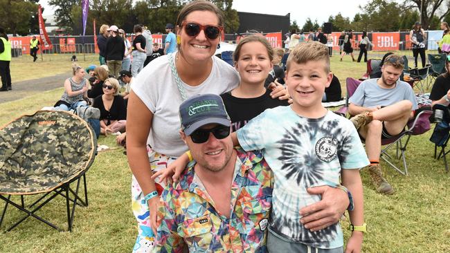 Hello Sunshine Music &amp; Food Festival. Kerry Gibbs, Simon Gibbs, Sadie and Cooper. Picture: David Smith