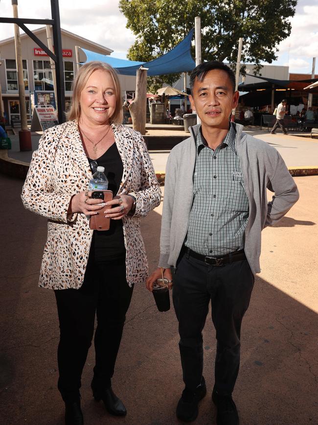 Centre manager Angela Russell and shop owner Minh Ly. Pictures: Liam Kidston