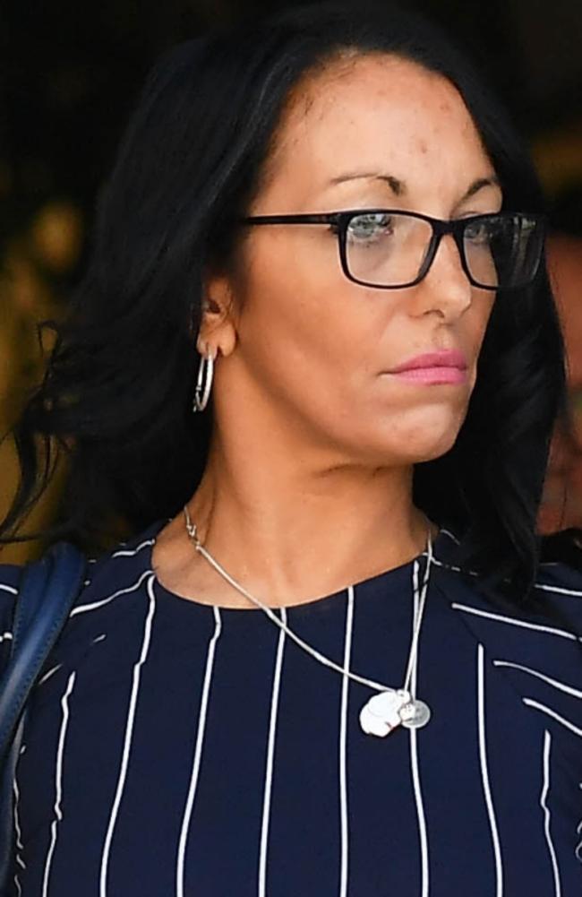 Kelly Liddicoat (black hair) leaves Maroochydore Court House. Picture: Patrick Woods.