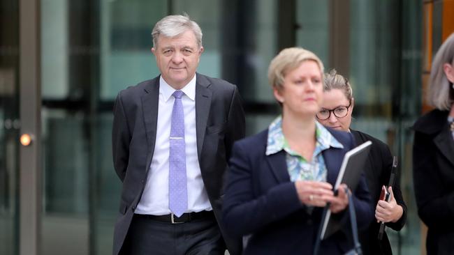 AMP executive Anthony Jack Regan leaves the banking royal commission in Melbourne. (Stuart McEvoy/The Australian)